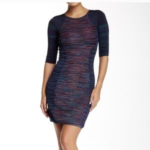 M Missoni Knit Multicolor Bodycon Dress, Sz 40 IT / 4 US